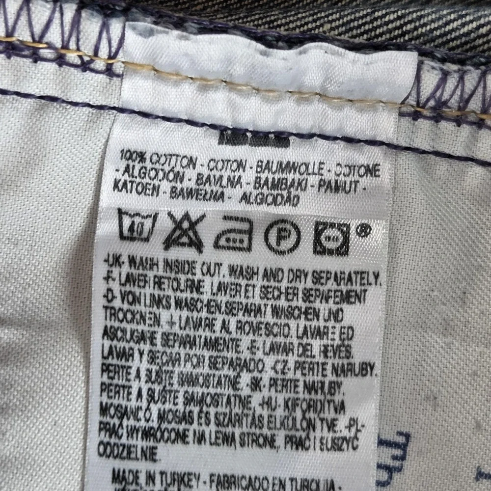 Vintage Levis Engineered Jeans Mens 33x34 Blue Star Honeycomb Zip Fly